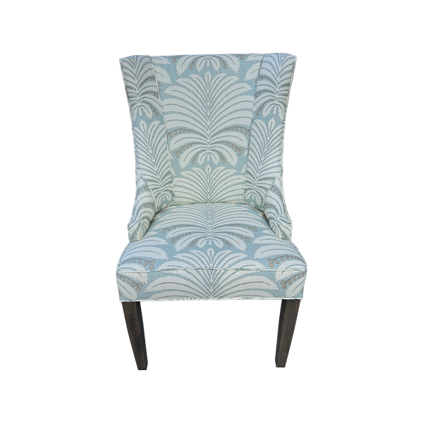 Chelsea Desk Chair in Custom Quadrille Fabric - Sample Sale