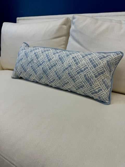 Blue Waves Lumbar Pillow 11 x 24