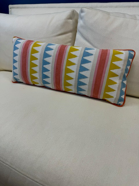 Thibaut Lomita Stripe Lumbar Pillow 11 x 24