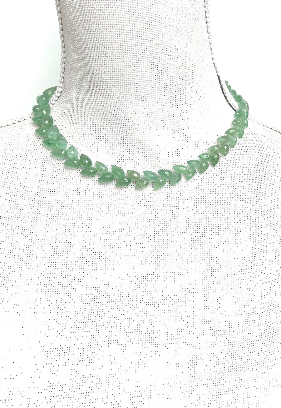 Green Quartz Leaf Necklace