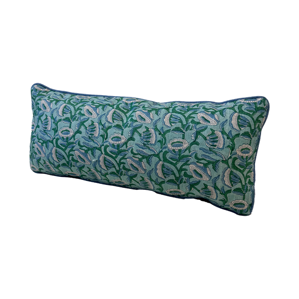 Marbella Emerald Lumbar Pillow 11 x 24 - Sample Sale