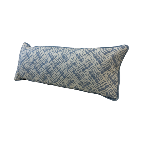 Blue Waves Lumbar Pillow 11 x 24 - Sample Sale