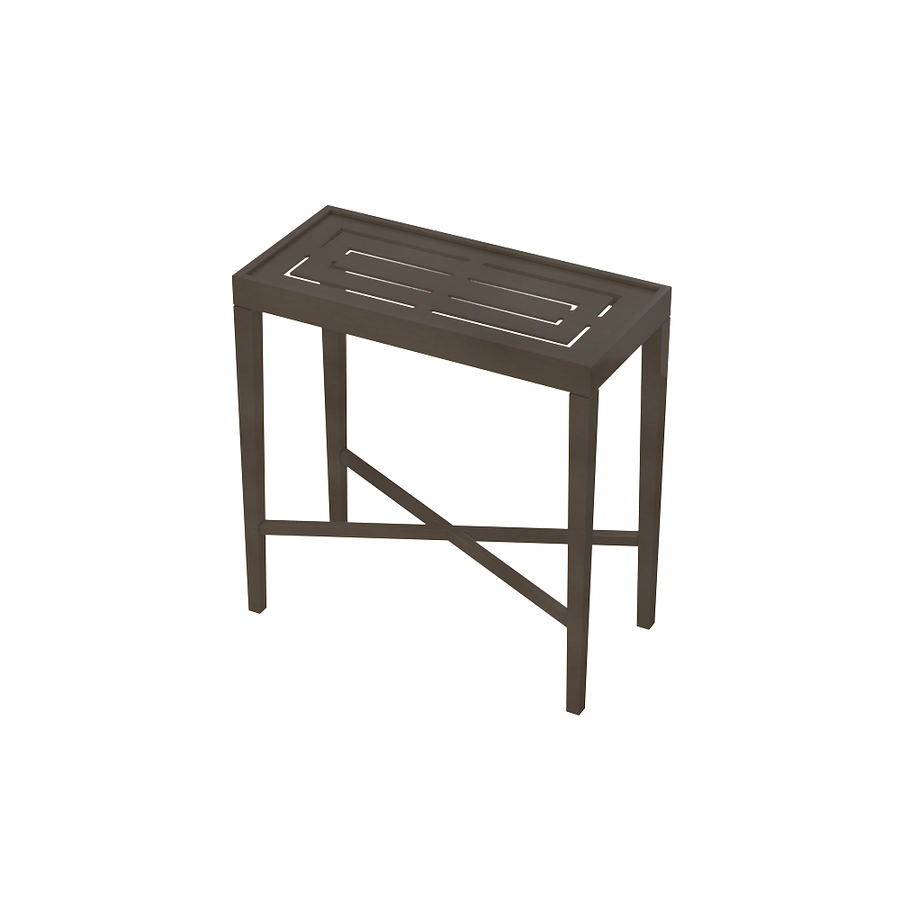 Final Sale - On The Rocks Tini Table Rectangle in Lava