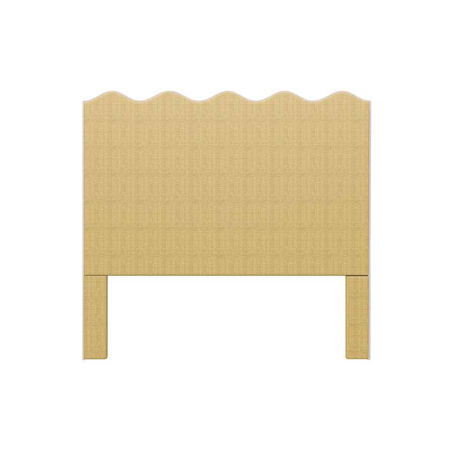 Wave Headboard in Natural Raffia