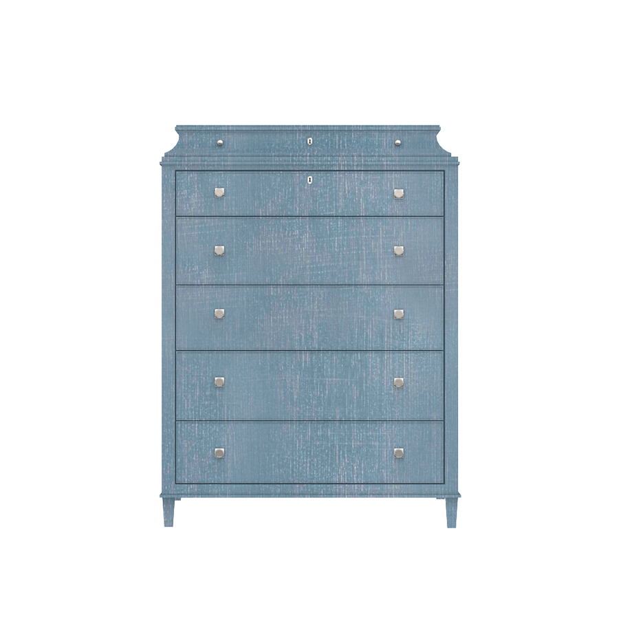 Rowayton Bachelor Chest in Denim Blue Finish