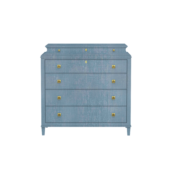 Rowayton Chest with Dividend in Denim Blue Finish - Denim Finish Collection