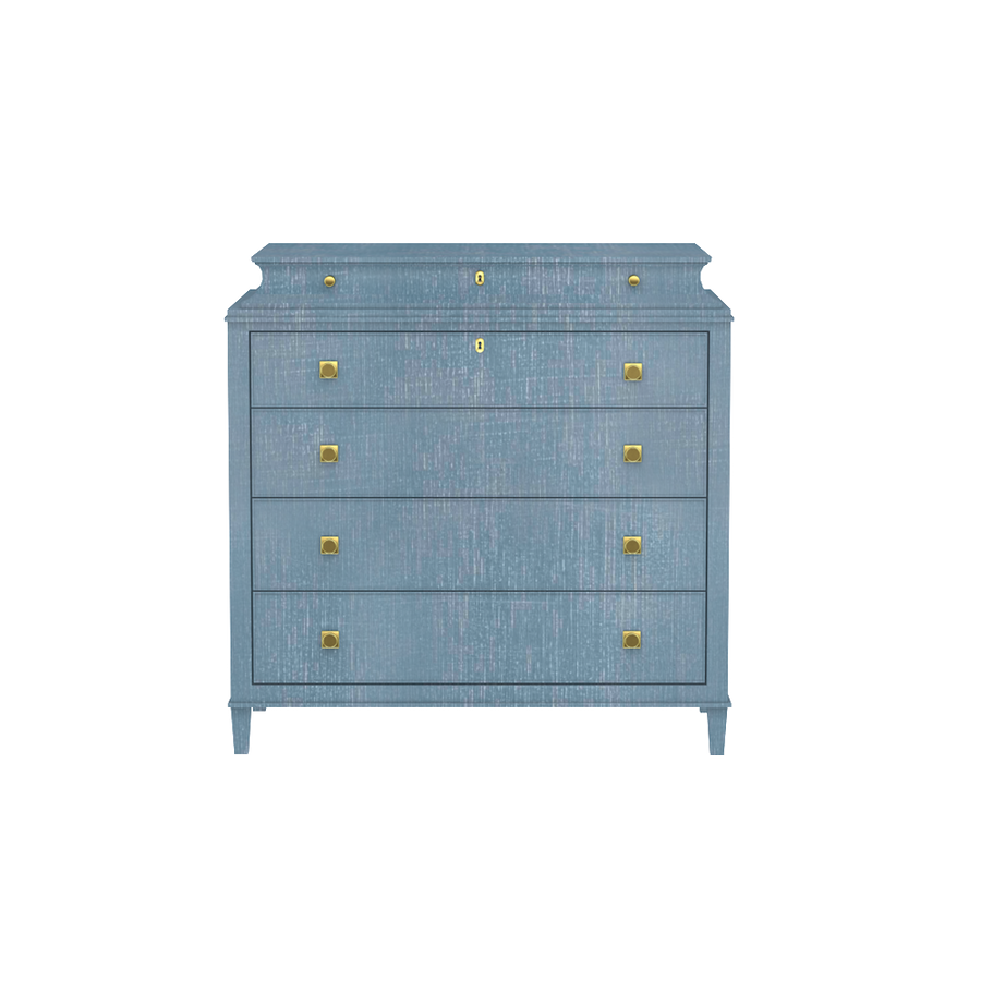 Rowayton Chest with Dividend in Denim Blue Finish