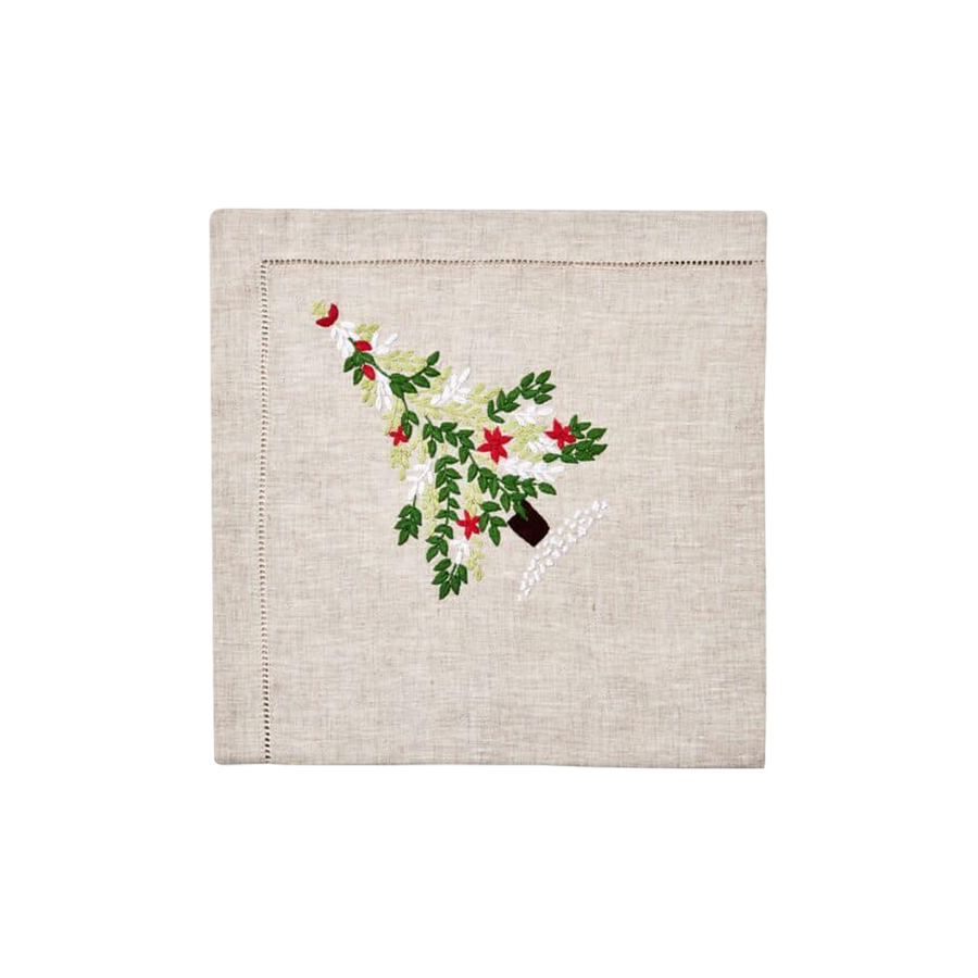 Flax Holiday Tree Napkins Set of 8